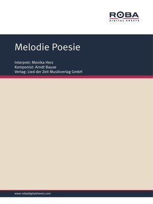 cover image of Melodie Poesie